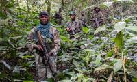 DR. Congo - Park rangers patrol in the Okapi Wildlife Reserve.  © FAO/Thomas Nicolon