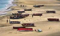 Cape Verde. Artisanal fishing boats on St. Pedro beach. © FAO/Luis Costa