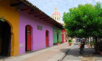 View of the Calzada with its colourful, characteristic colonial-style buildings.  File swm