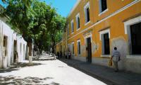 Mozambique Island, an old street.